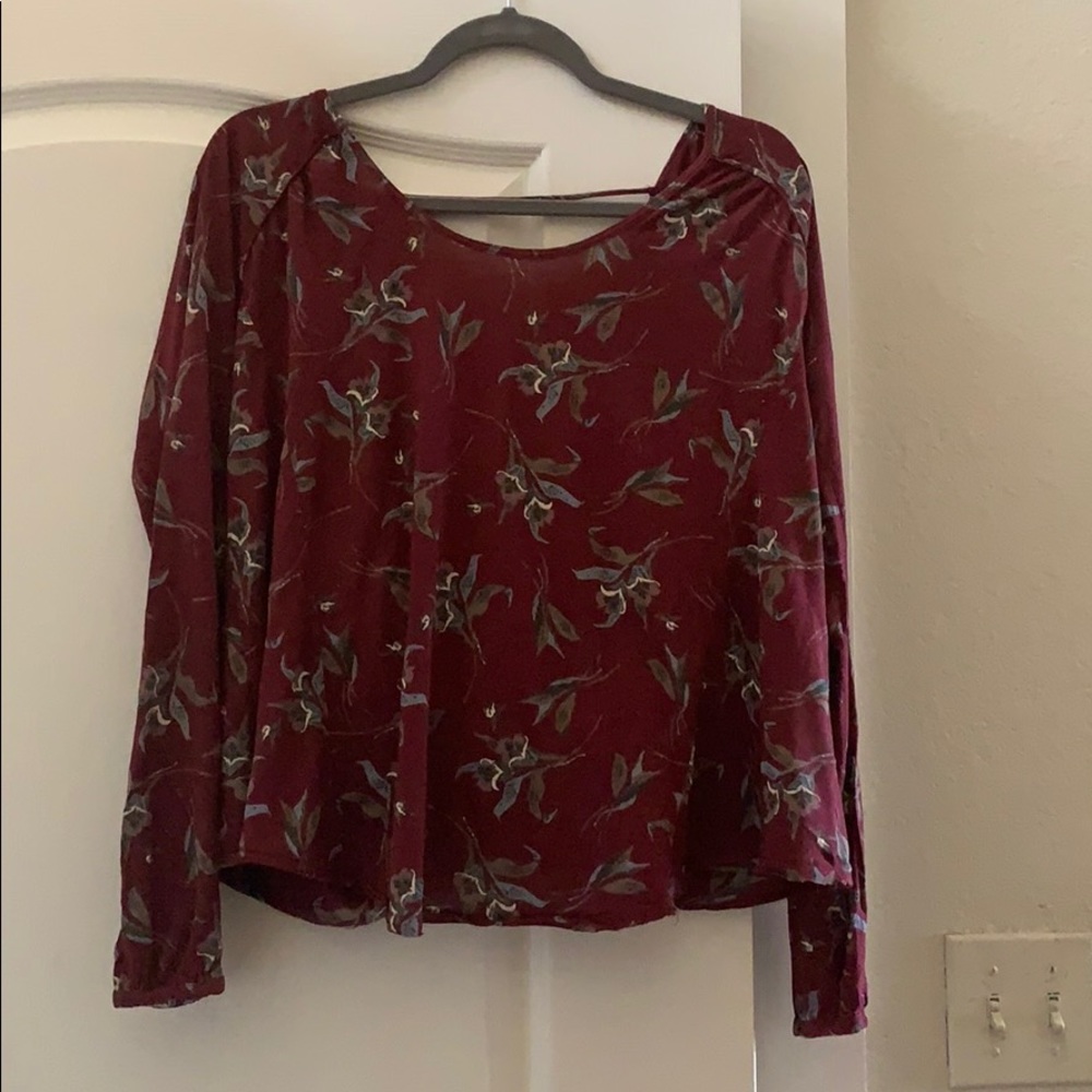 Free People floral pullover M